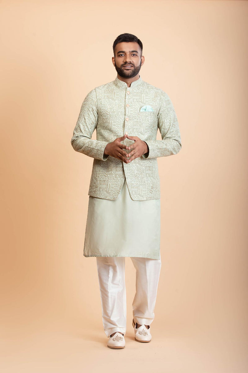 Mint Green Collared Bundi