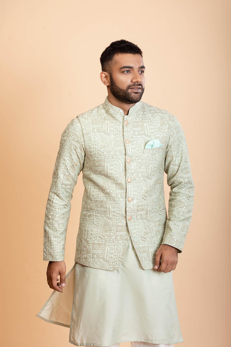 Mint Green Collared Bundi